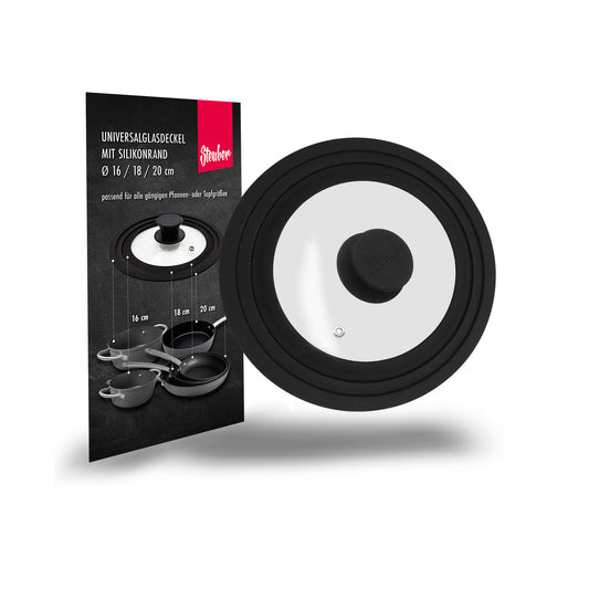 Universal-Glasdeckel für 9 Kochtopf- und Pfannengrößen