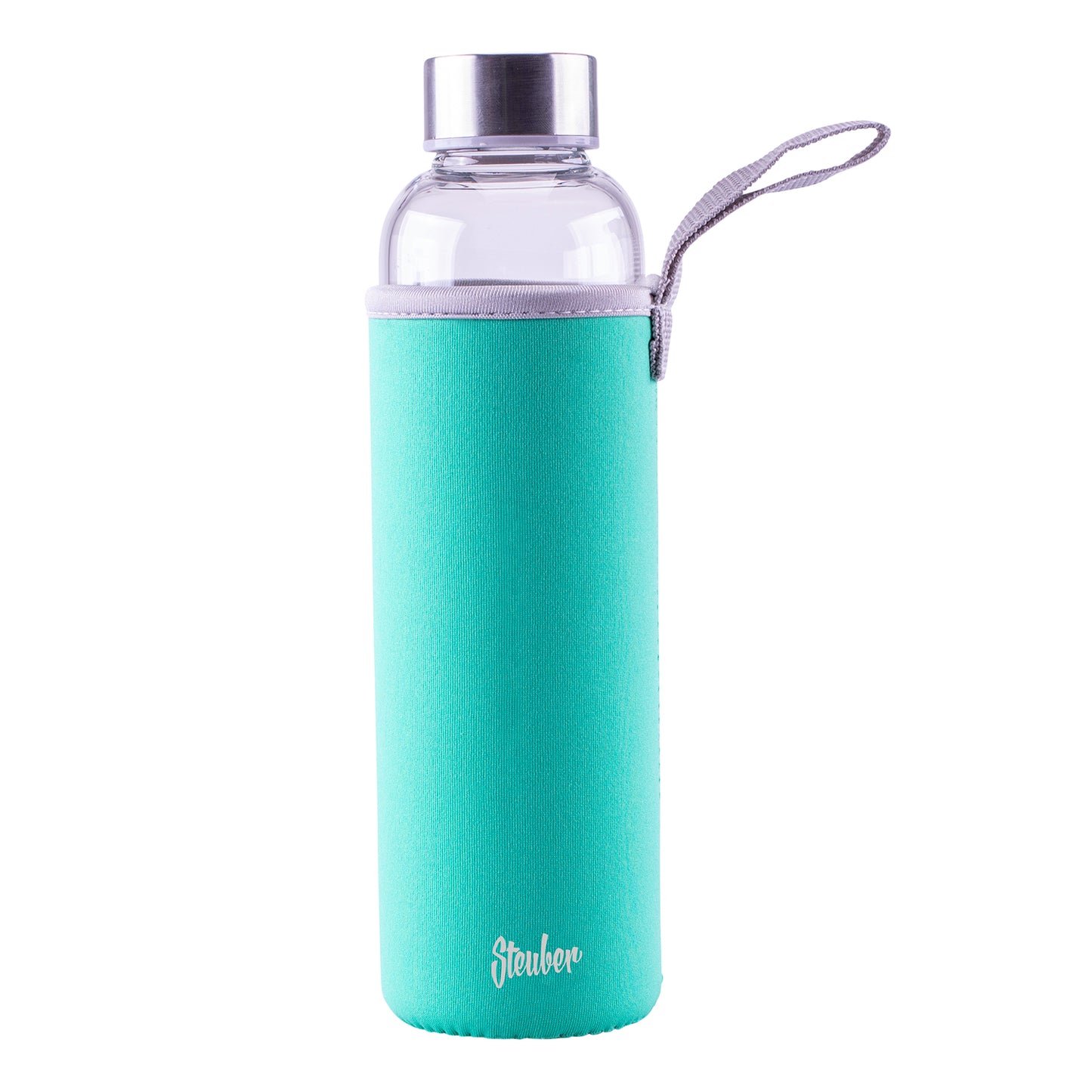 Glas-Trinkflasche 550 ml mit Neoprentasche