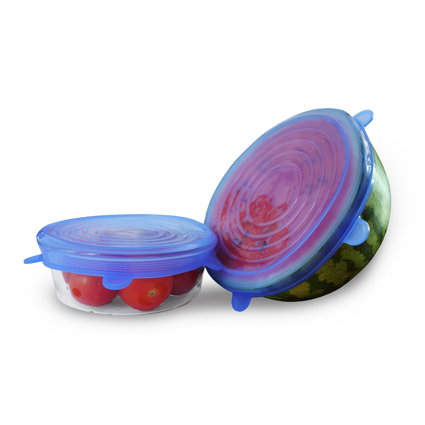 Silikondeckel 6er Set für geöffnete Konserven & Behälter