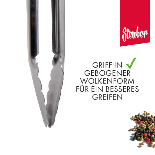 Grillzange lang & kurz mit Softtouch-Griff und Feststeller