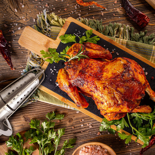 Hähnchengriller für Holzkohle- & Gasgrill Grillhähnchen-Bräter