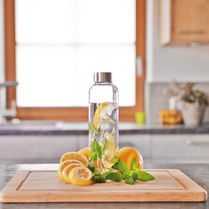 Glas-Trinkflasche 550 ml mit Neoprentasche