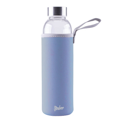 Glas-Trinkflasche 550 ml mit Neoprentasche