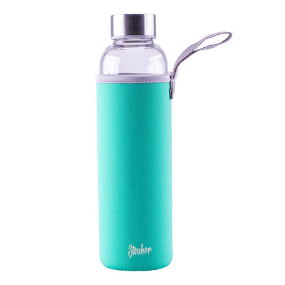 Glas-Trinkflasche 550 ml mit Neoprentasche
