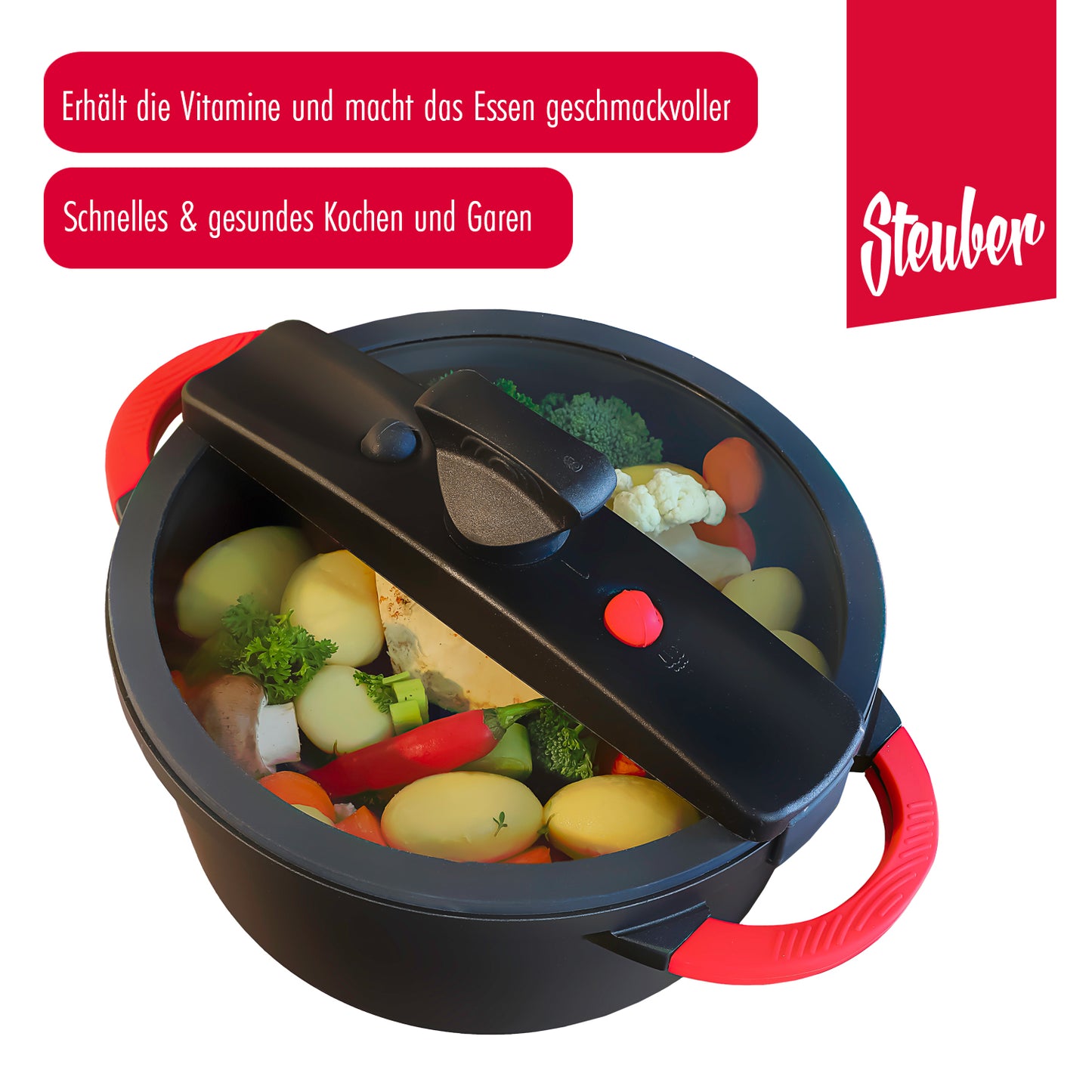 Niederdruck Kochtopf 4800 ml Ø24 cm Antihaft-beschichtet