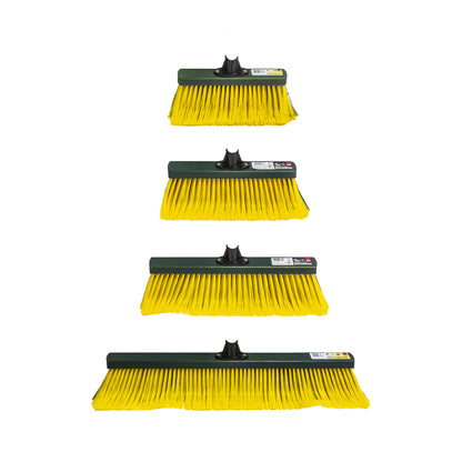 Krallenbesen grün/gelb mit gebogenen Borsten - Made in Germany