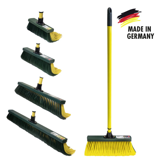 Krallenbesen grün/gelb mit gebogenen Borsten - Made in Germany