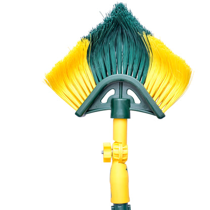 Kralleneckbesen mit 3,6m Teleskopstiel und 45° Winkeladapter