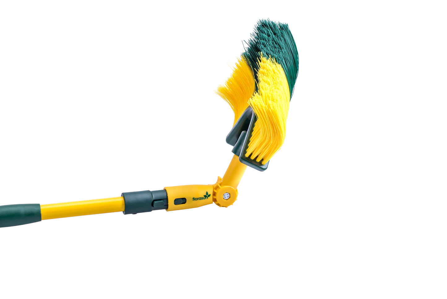 Kralleneckbesen mit 3,6m Teleskopstiel und 45° Winkeladapter