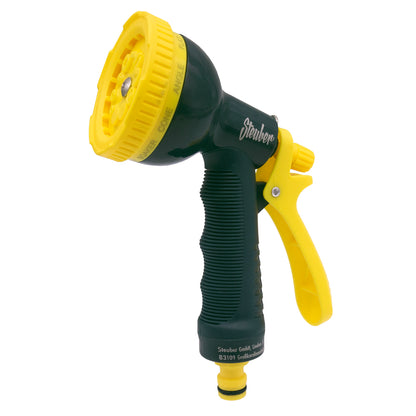 Ersatz Sprühkopf für Gartenschlauch 1/2 Zoll mit 10 Funktionen inkl. Adapter-Set