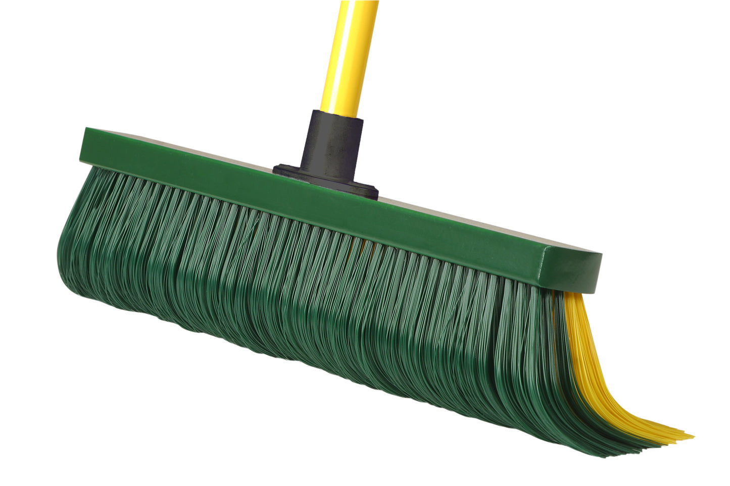 Krallenbesen grün/gelb mit gebogenen Borsten - Made in Germany