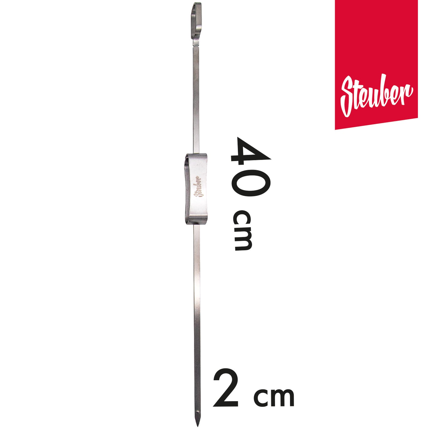 4er Set Grillspieße 40 cm Schaschlikspieß mit Schieber