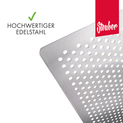 Gelochte Grillplatte für kleingeschnittenes Grillgut