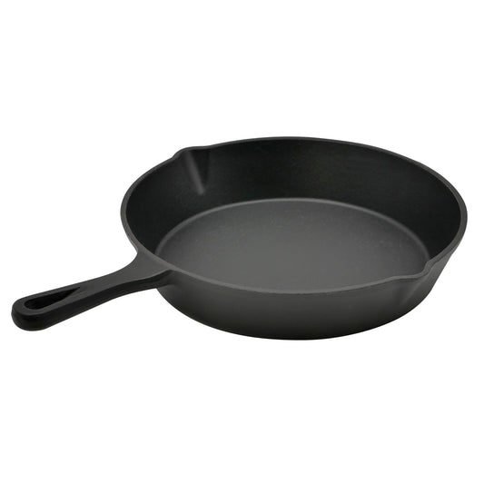 Große Gusseisen-Grillpfanne 24 cm mit Ausguss