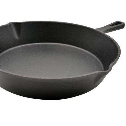 Große Gusseisen-Grillpfanne 24 cm mit Ausguss