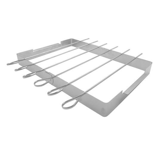 6er Set Grillspieße mit Halterung