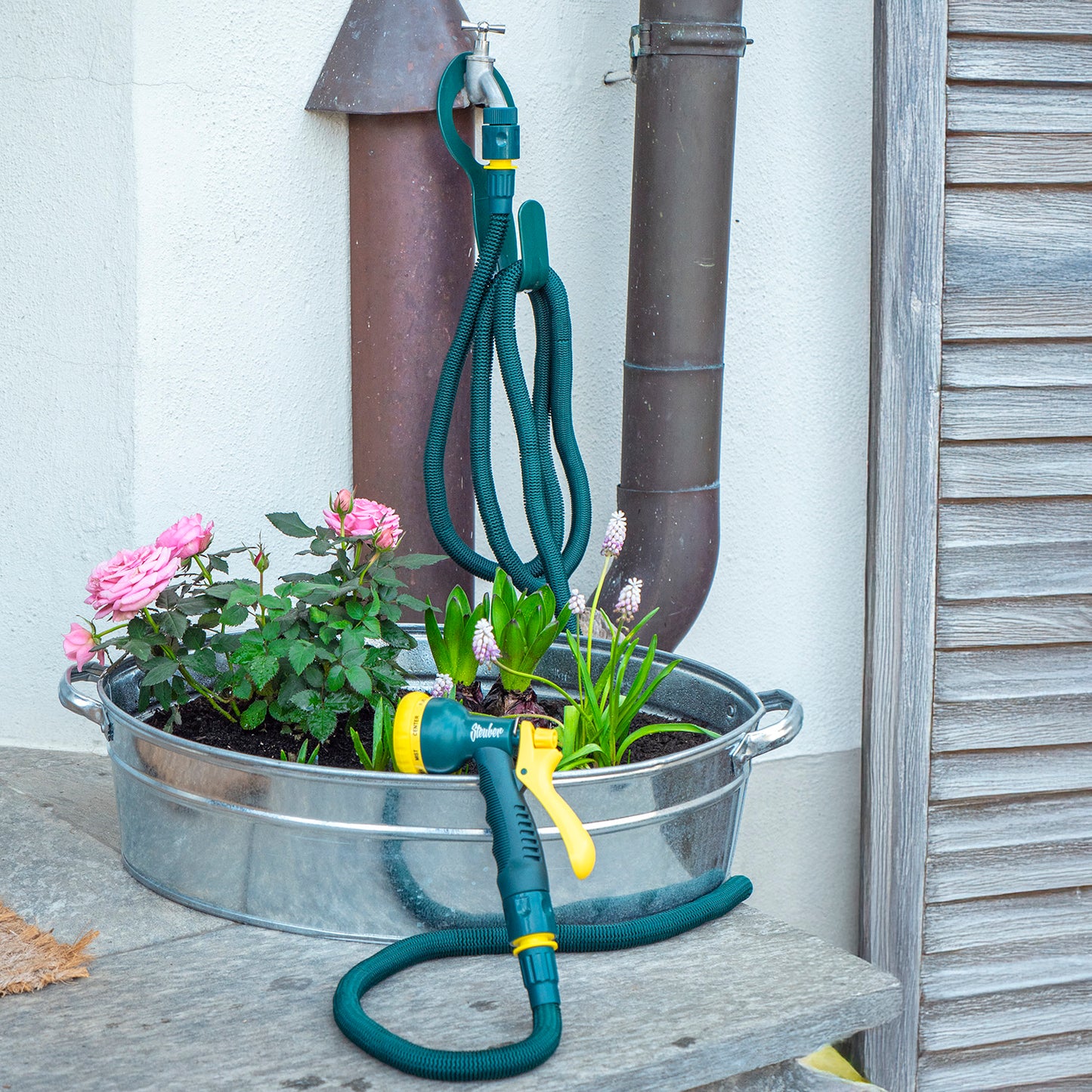 Gartenschlauch Halterung für den Wasserhahn