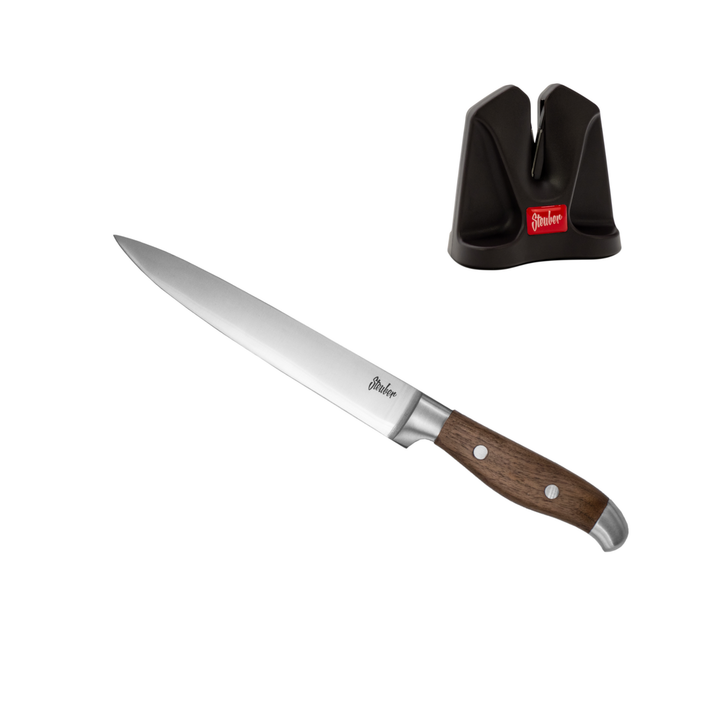 Steuber Spar-Set Messerschleifer mit Küchenmesser