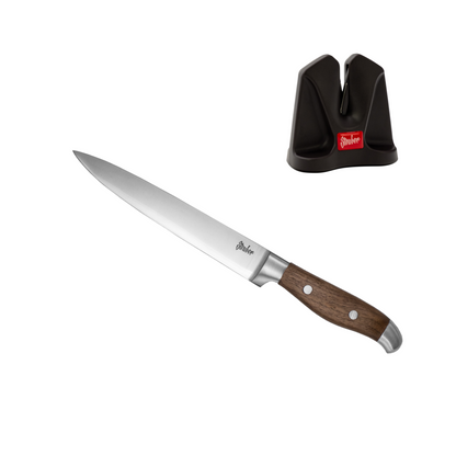 Steuber Spar-Set Messerschleifer mit Küchenmesser