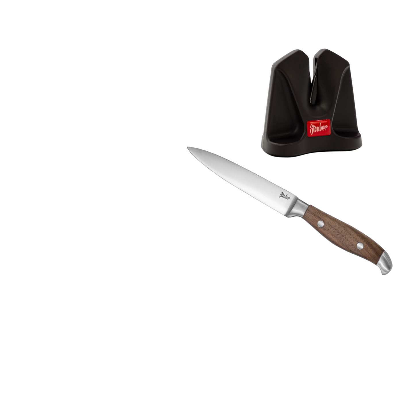 Steuber Spar-Set Messerschleifer mit Küchenmesser